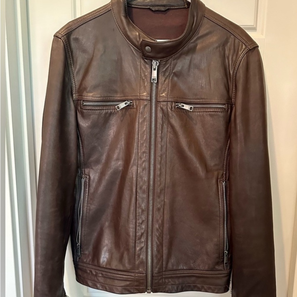 Wilsons Leather Brown Lightweight Shirt Jacket